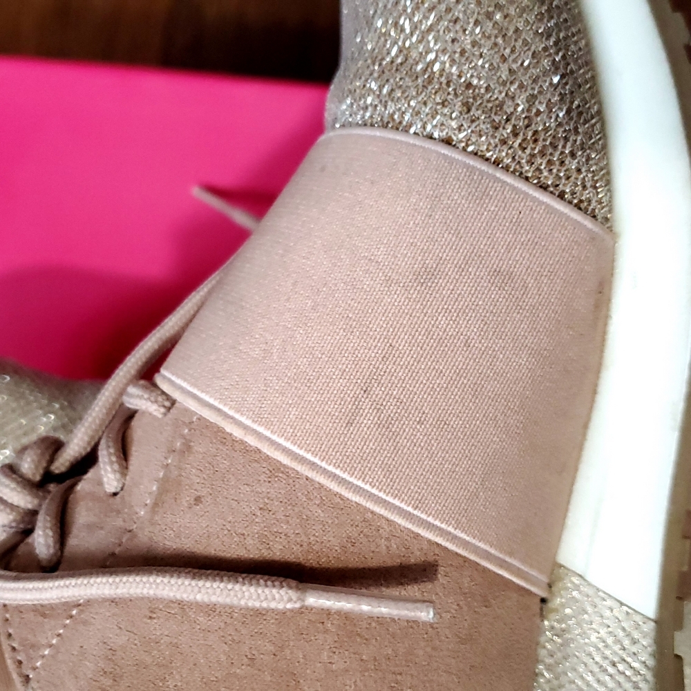 ShoeDazzle Blush Glitter Sneaker - Picture 5 of 5